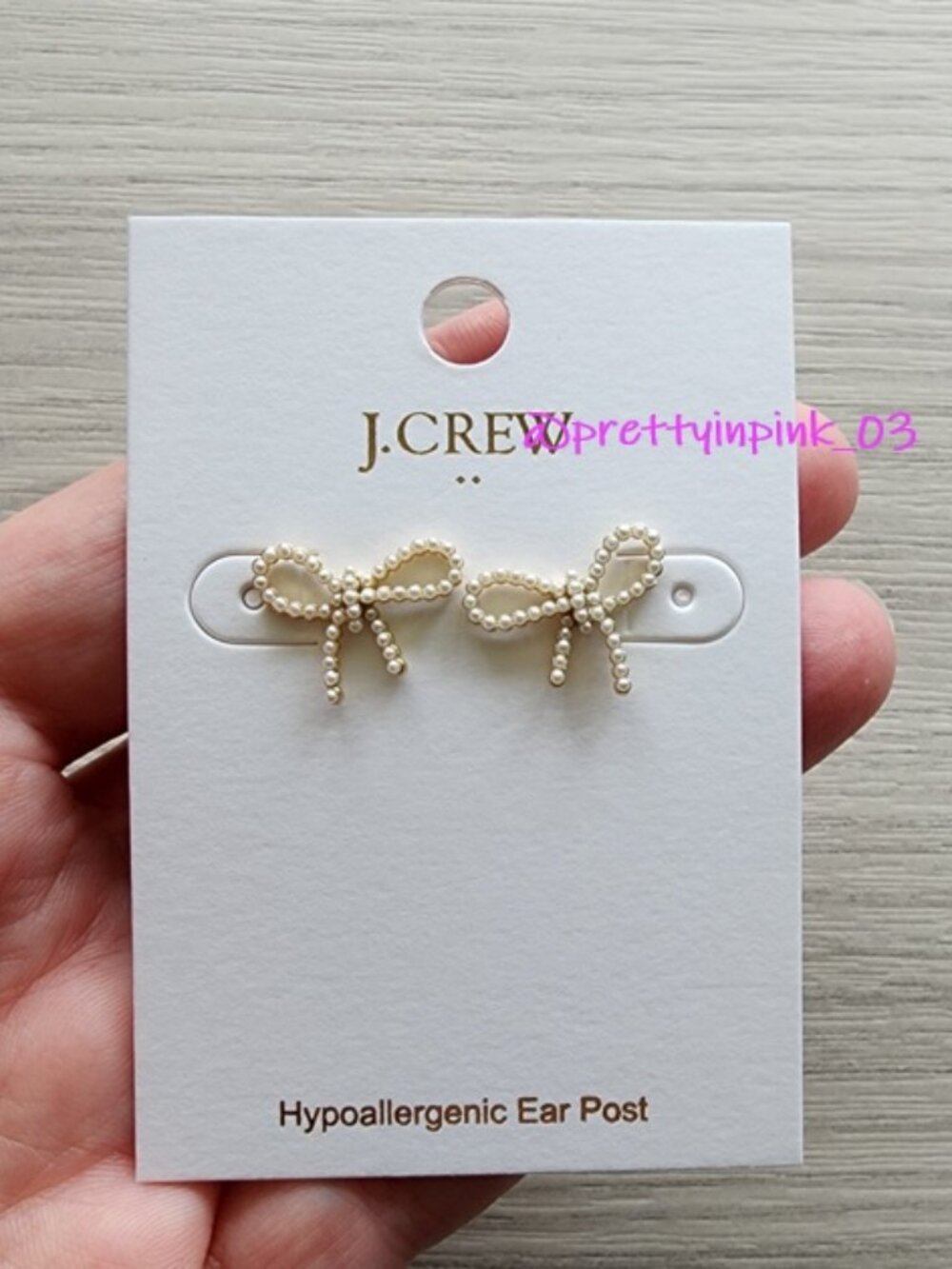 JCREW Factory PEARL BOW Stud earrings NWT